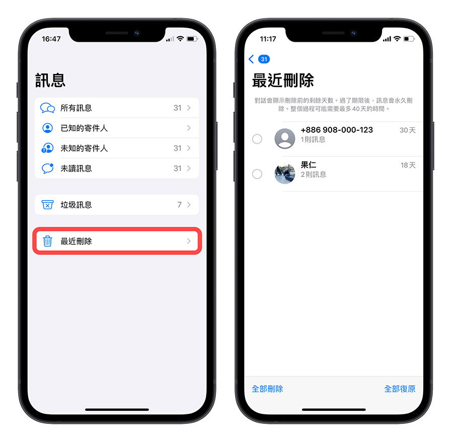 iPhone iOS 17 自动删除短信 验证码 电子邮件