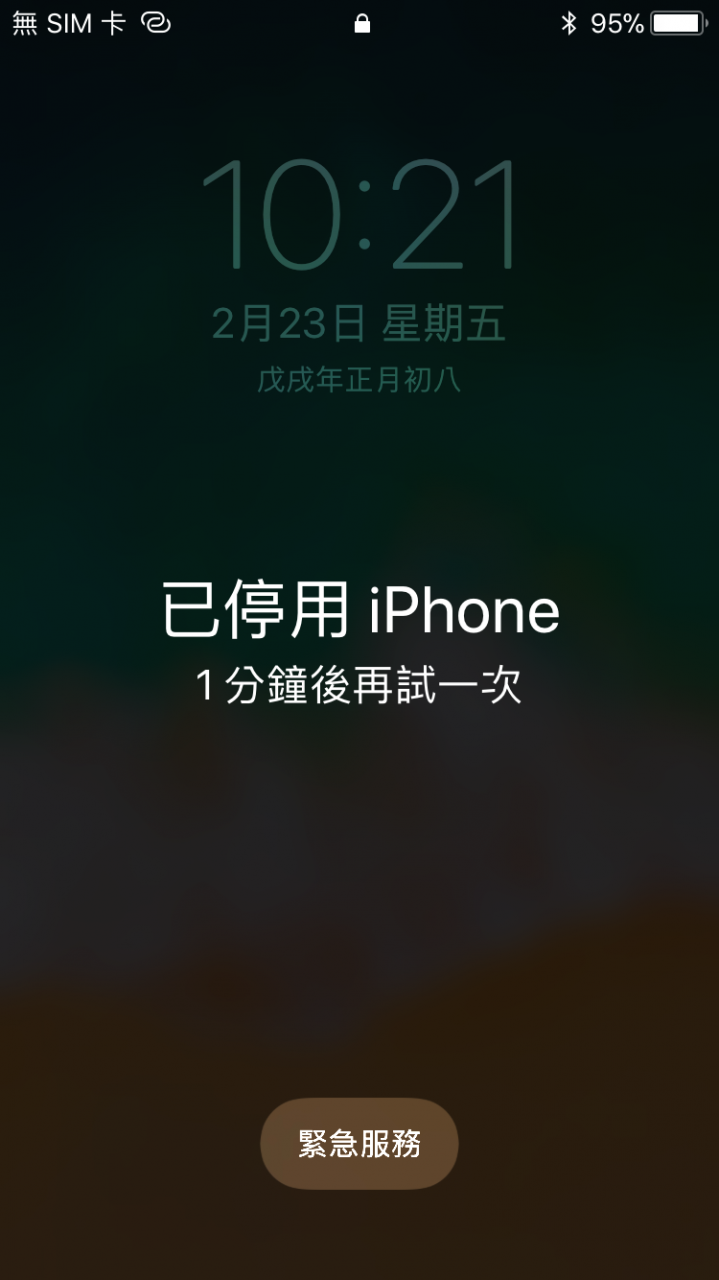 已停用 iPhone