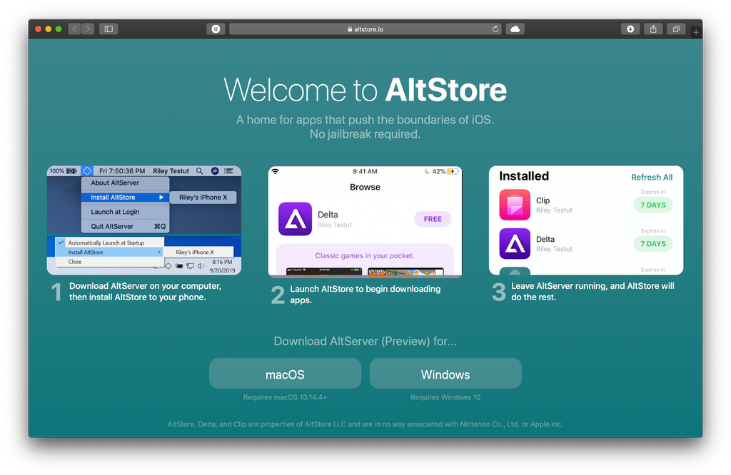 不需越狱、也能用iOS模拟器 AltStore